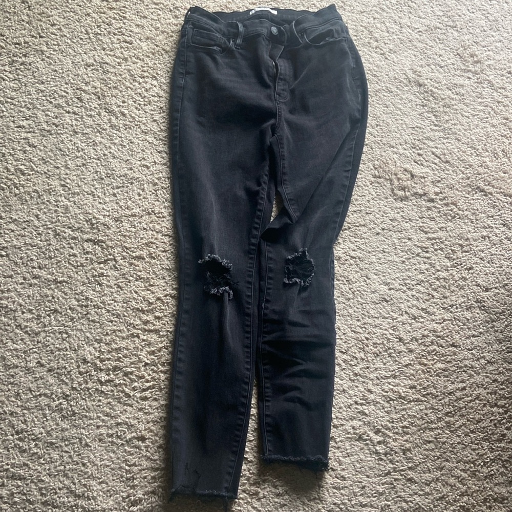 PAC Sun high rise distressed black jeggings